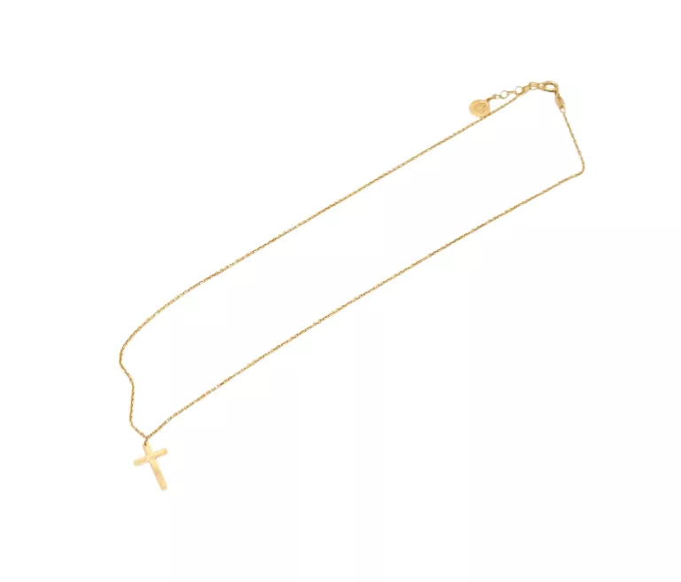 ŁADNY POZŁACANY SREBRNY ŁAŃCUSZEK Z ZAWIESZKĄ PR. 925 R:45CM WAGA: 2,32G
