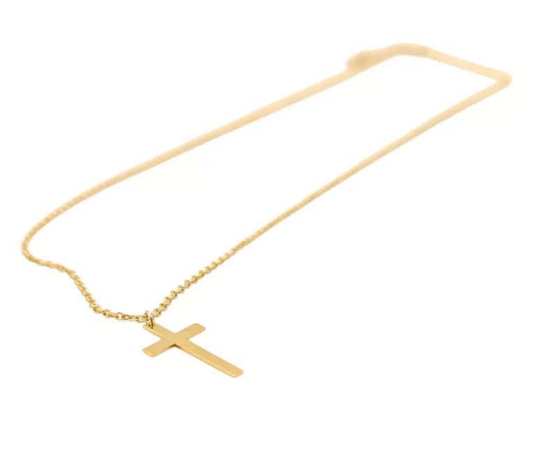 ŁADNY POZŁACANY SREBRNY ŁAŃCUSZEK Z ZAWIESZKĄ PR. 925 R:45CM WAGA: 2,32G