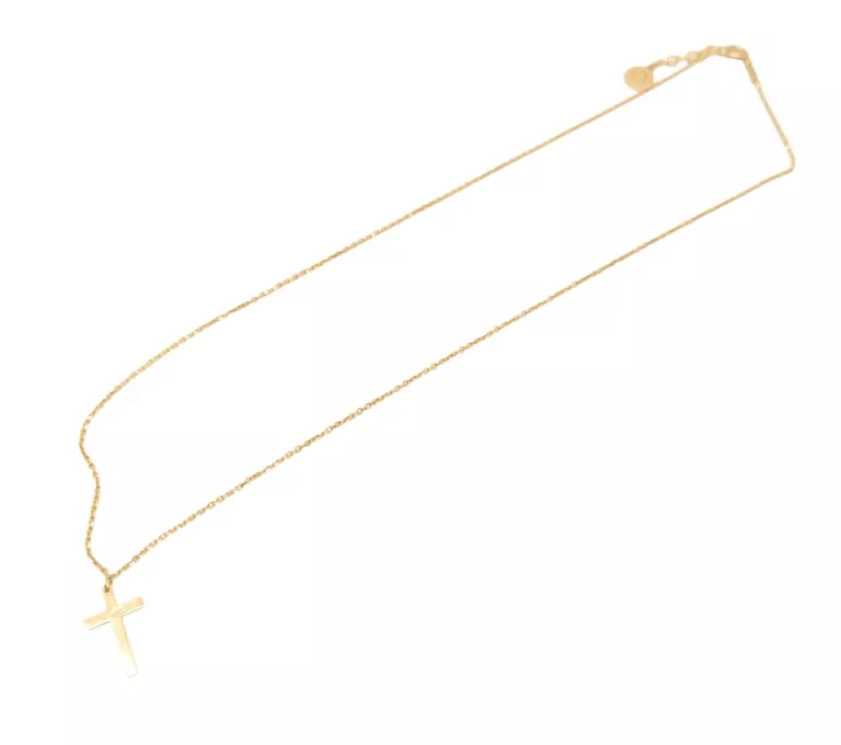 ŁADNY POZŁACANY SREBRNY ŁAŃCUSZEK Z ZAWIESZKĄ PR. 925 R:45CM WAGA: 2,32G