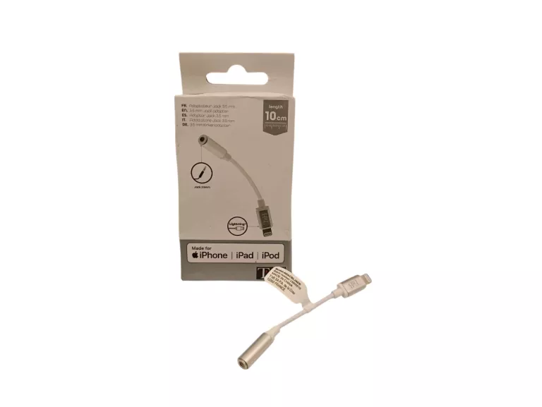 ADAPTER LIGHTNING JACK 3.5MM 10 CM DO IPHONE IPAD IPOD