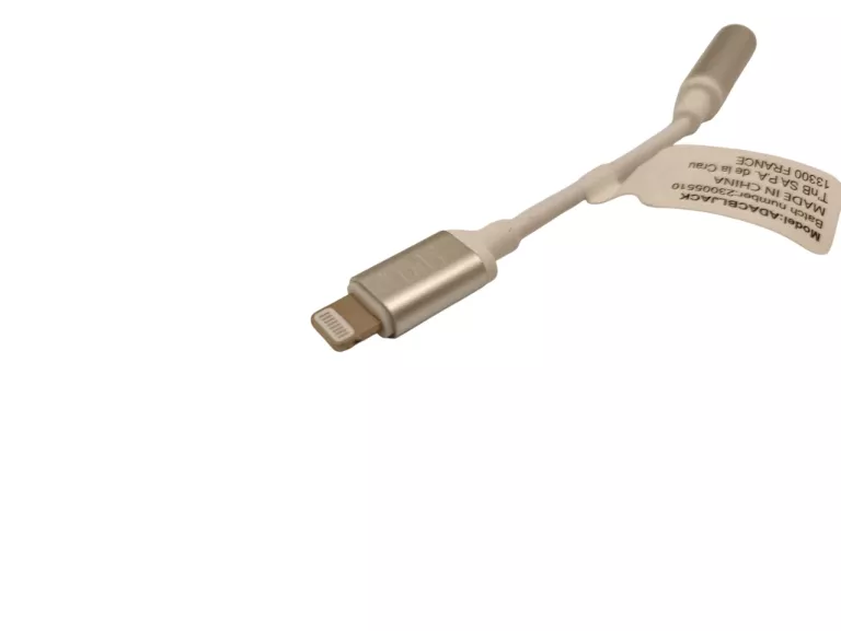 ADAPTER LIGHTNING JACK 3.5MM 10 CM DO IPHONE IPAD IPOD