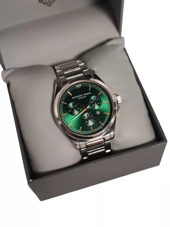 ZEGAREK MĘSKI GEOFFREY BEENE GENUINE DIAMOND 40 MM GBA0025SL