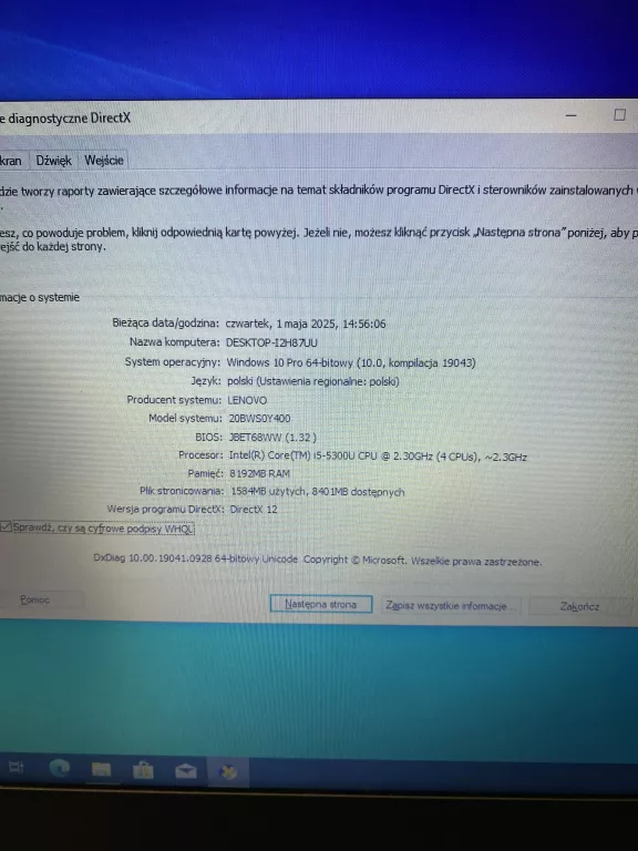 LAPTOP LENOVO T450S I5 8/128GB