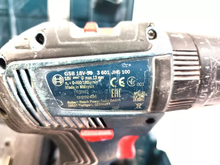 WKRĘTARKA AKUMULATOROWA BOSCH GSR 18V-50 2X AKU ŁAD WALIZKA