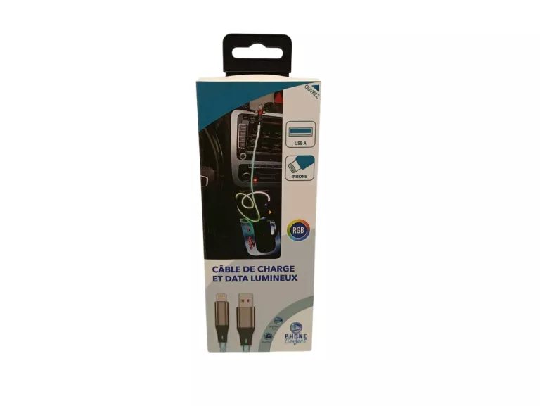 PRZEWÓD KABEL USB A LIGHTNING IPHONE RGB 1M