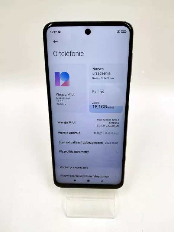 TELEFON XIAOMI REDMI NOTE 9 PRO KOMPLET
