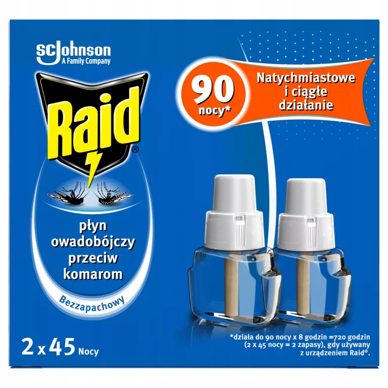 RAID ZAPAS PŁYN PRZECIW KOMAROM 45 NOCY (2X27ML)