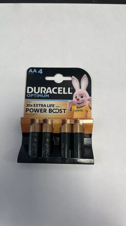4X BATERIA ALKALICZNA AA R6 LR6 DURACELL OPTIMUM