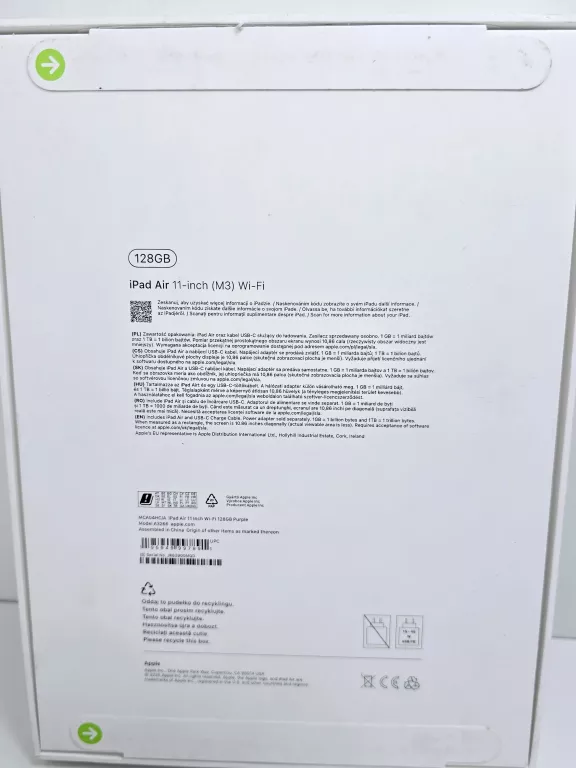 TABLET TABLET APPLE M3 IPAD AIR 11" 7 GEN. 2025 128 GB WI-FI FIOLETOWY