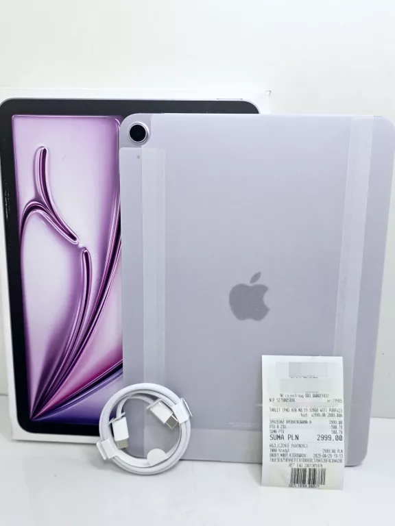 TABLET TABLET APPLE M3 IPAD AIR 11" 7 GEN. 2025 128 GB WI-FI FIOLETOWY
