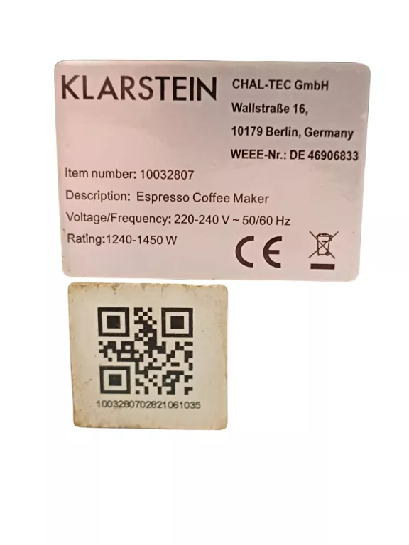 EKSPRES KOLBOWY KLARSTEIN 10032807