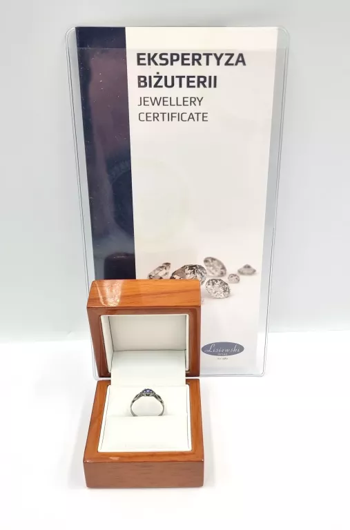 ZŁOTY PIERŚCIONEK Z SZAFIRAMI 0,29CT 1,31G R10