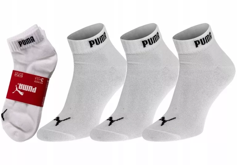 SKARPETKI SKARPETY PUMA 43-46 BIAŁE 3-PAK