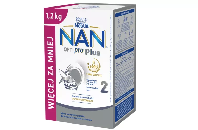 MLEKO MODYFIKOWANE 1,2KG NASTĘPNE 6M+ NESTLE NAN 2 OPTIPRO PLUS 1200G