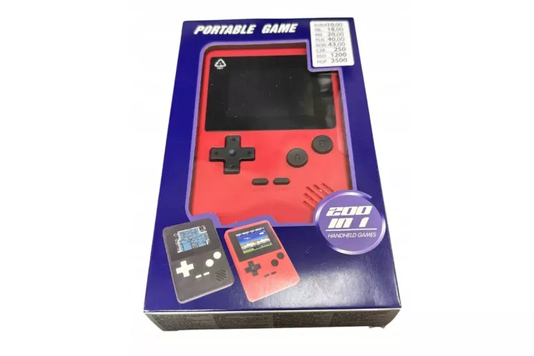 KONSOLA 200 GIER CZERWONA PORTABLE GAME