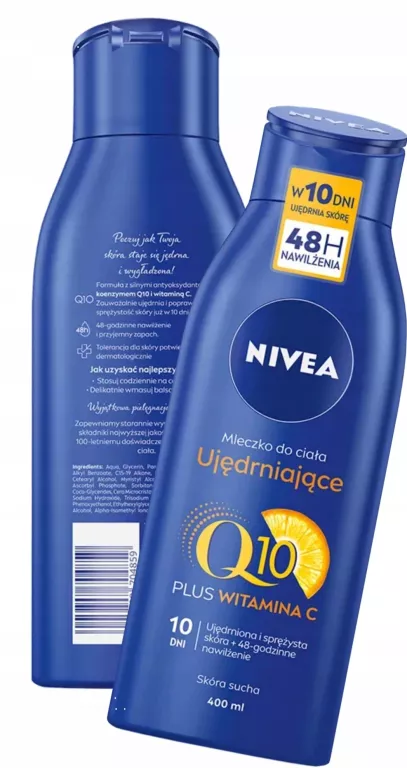 NIVEA MLECZKO DO CIAŁA Q10 UJĘDRNIAJĄCE Z WITAMAMINĄ C
