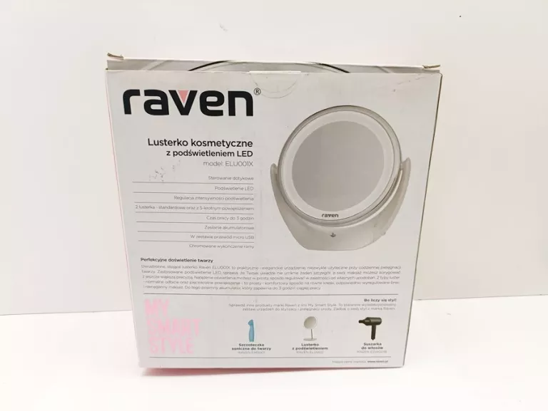 LUSTERKO KOSMETYCZNE Z OŚWIETLENIEM LED RAVEN