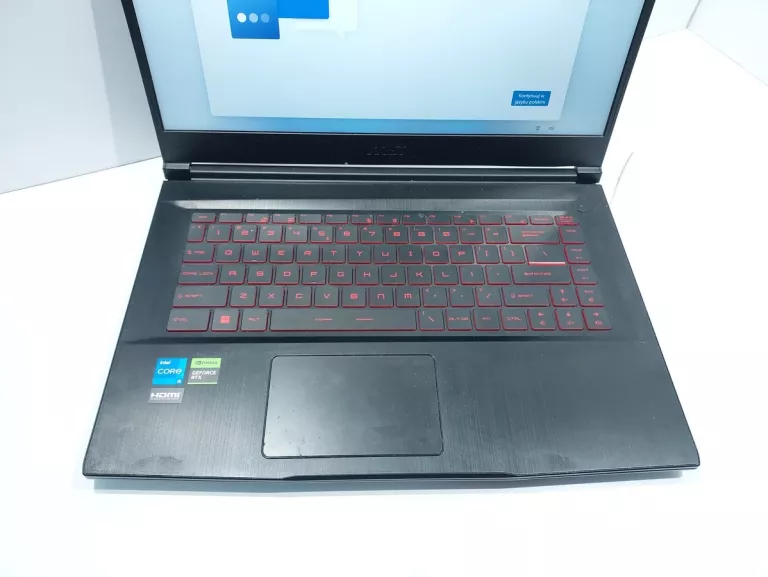 LAPTOP GRACZA MSI GF63 I5 32/500GB WIN11 NVIDIA RTX 3050 SPRAWDZ!