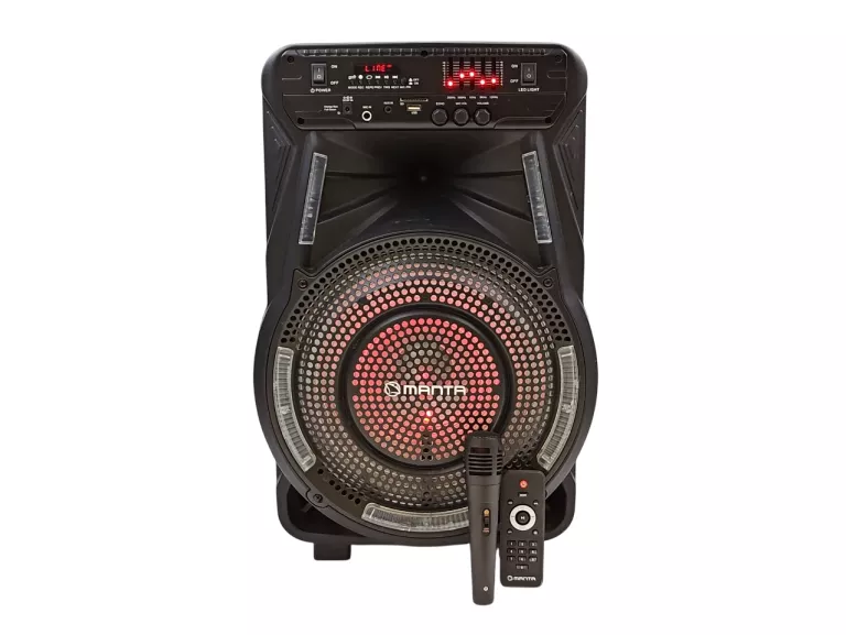 GŁOŚNIK KARAOKE POWER AUDIO MANTA SPK5033 Z MIKROFONEM
