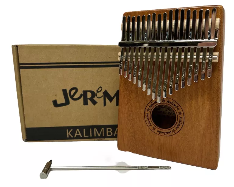 JEREMI W-17T-3 KALIMBA 17-TONOWA MAHOŃ PIANINO ZANZA MBIRA ZESTAW
