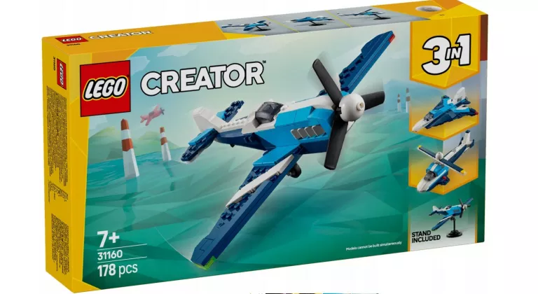 LEGO 31160 CREATOR 3W1 STATEK POWIETRZNY: SAMOLOT WYŚCIGOWY
