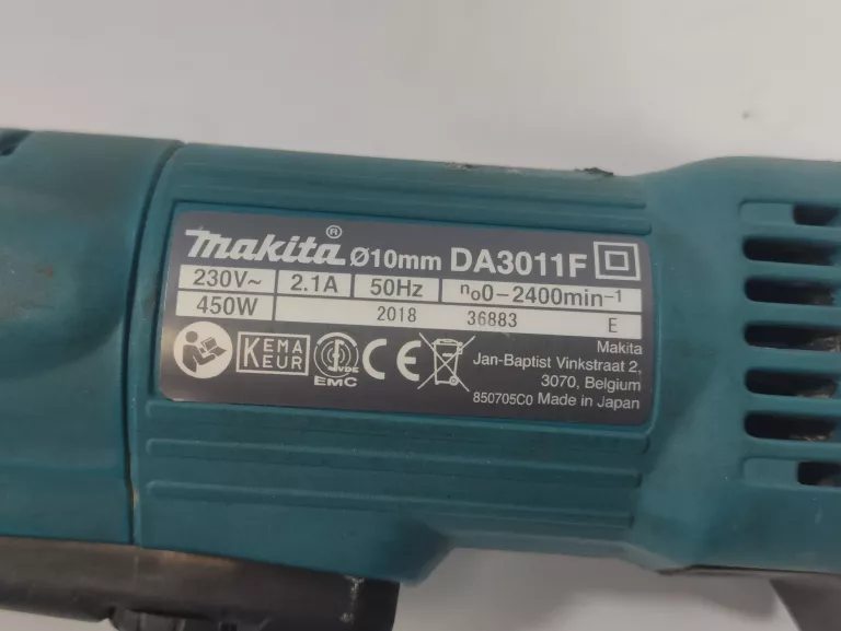 WIERTARKA KĄTOWA MAKITA DA3011F WIERTARKA KĄTOWA 450W 2400OBR/MI