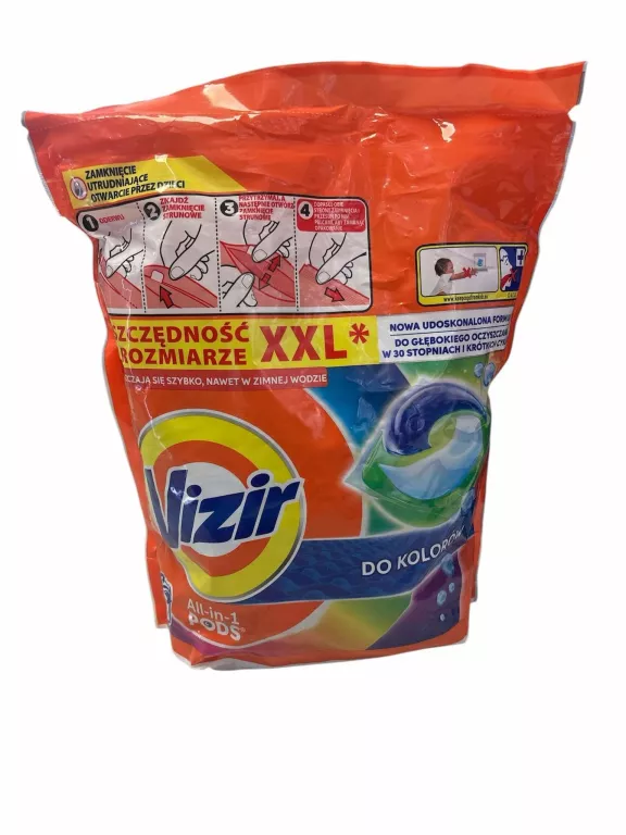 KAPSUŁKI DO PRANIA KOLORÓW ALL-IN-1 PODS VIZIR 44 KAPSUŁKI
