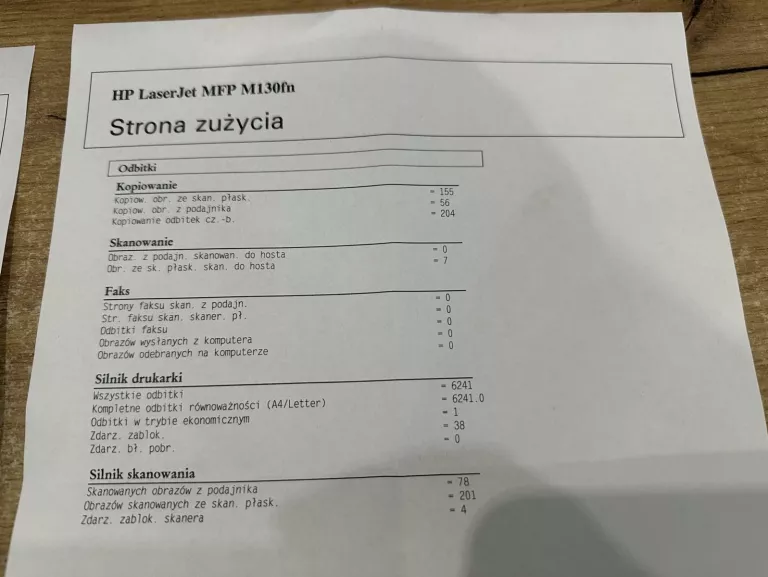 DRUKARKA LASEROWA HP LASERJET M130FN KABEL