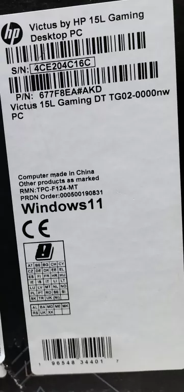 VICTUS BY HP 15L GAMING KOMPUTER GAMINGOWY OKAZJA!