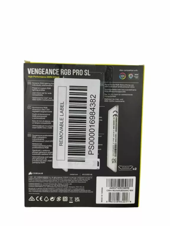 PAMIĘĆ RAM CORSAIR VENGEANCE LPX 16GB 3200MHZ