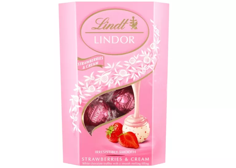 LINDT PRALINY LINDOR TRUSKAWKOWE PRALINKI CZEKOLADKI 200G 8003340805764