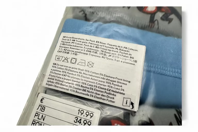 5-PAK BOKSEREK DZIECIĘCYCH H&M SPIDER-MAN ROZM.122/128