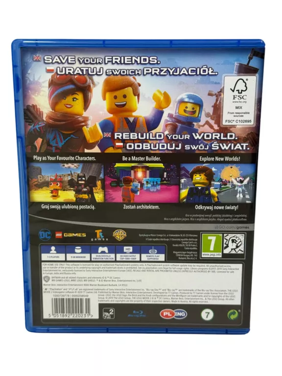 GRA PS4 LEGO MOVIE 2 VIDEOGAME