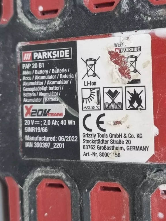 WKRĘTARKA 20V PARKSIDE PABS 20-LI E6 /KOMPLET