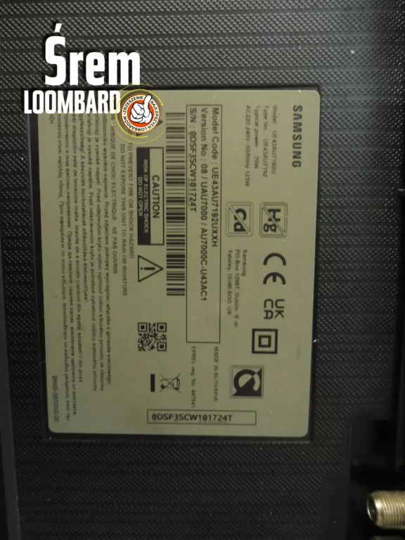 TV SAMSUNG UE43AU7192, PILOT, DB STAN! SMART TV!