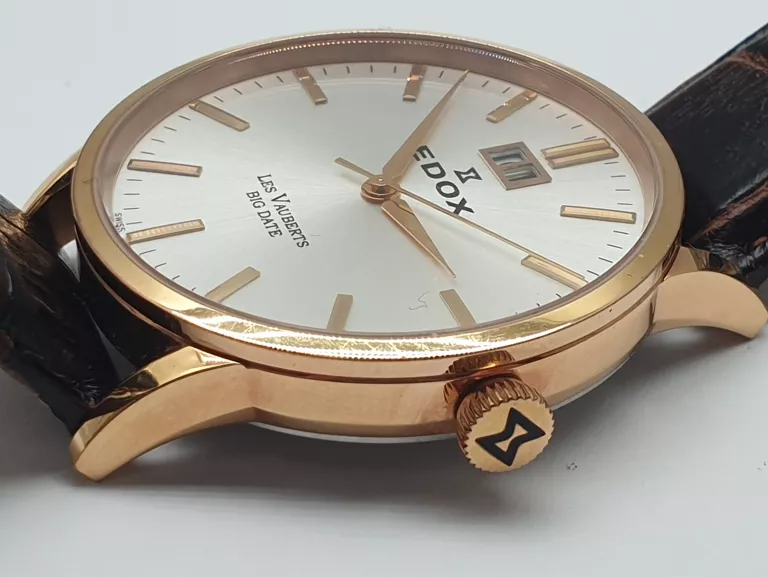 ZEGAREK MĘSKI EDOX LES VAUBERTS BIG DATE 63001 37R AIR