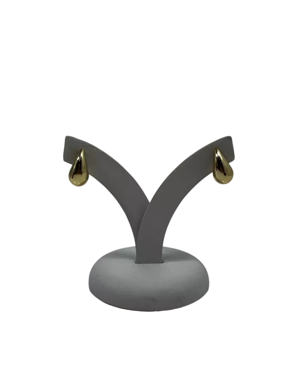 ZŁOTE KOLCZYKI ŁEZKI, KROPLE DMUCHANE SZTYFT P585 W1,71 DŁ1,3CM