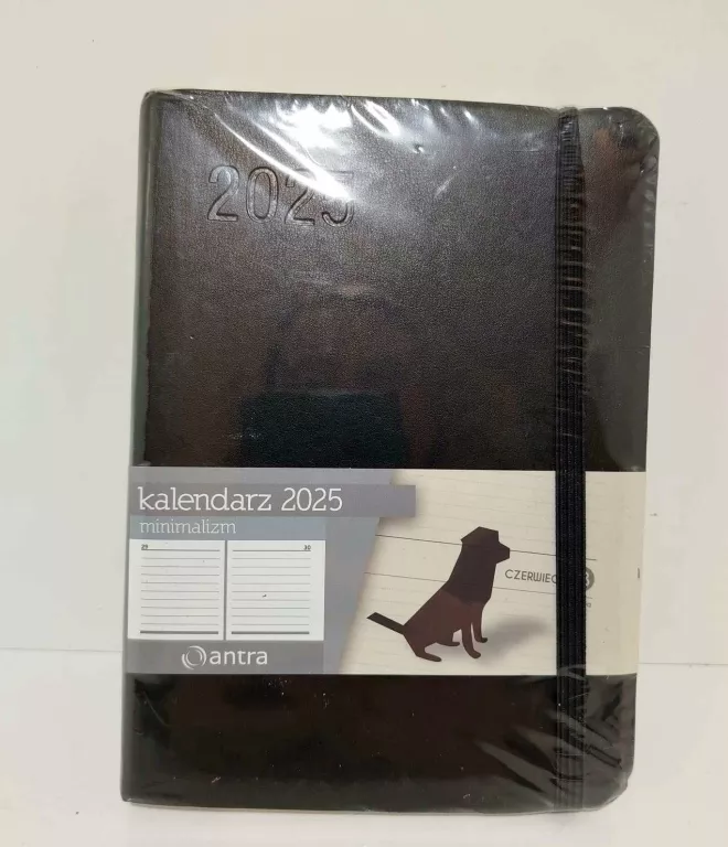 ANTRA ORYGINALNY KALENDARZ CZARNY B6 DNS 2025 ROK
