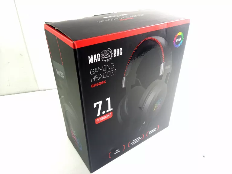 JAK NOWE SŁUCHAWKI GAMINGOWE MAD DOG GH600K ZAPAKOWANE