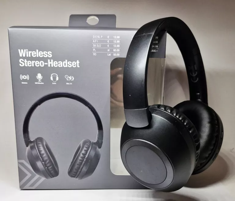 SŁUCHAWKI BEZPRZEWODOWE NAUSZNE AUDEEO BLUETOOTH AUX MIKROFON ZESTAW