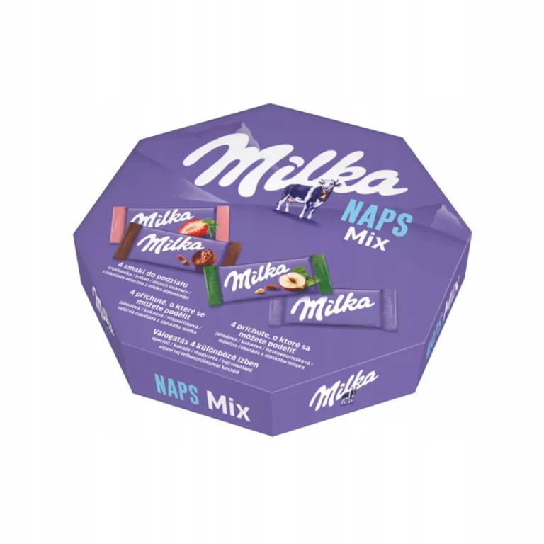 MILKA CZEKOLADKI Z NADZIENIEM PRALINY MIX 138 G NA PREZENT BOMBONIERKA
