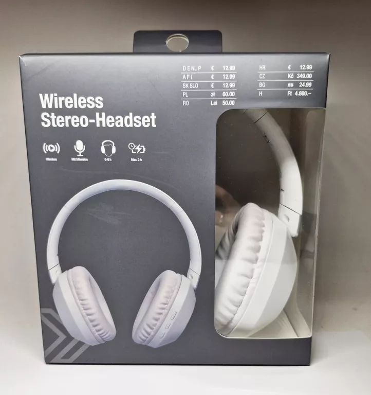 SŁUCHAWKI BEZPRZEWODOWE NAUSZNE AUDEEO BLUETOOTH AUX MIKROFON ZESTAW
