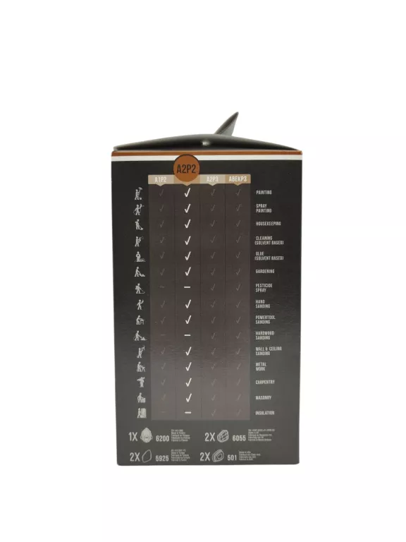 PÓŁMASKA Z WYMIENNYMI FILTRAMI 3M 6002KIT-1 A2P2 OPARY ORGANICZNE