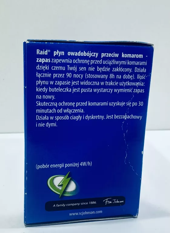 RAID ZAPAS PŁYN PRZECIW KOMAROM 45 NOCY