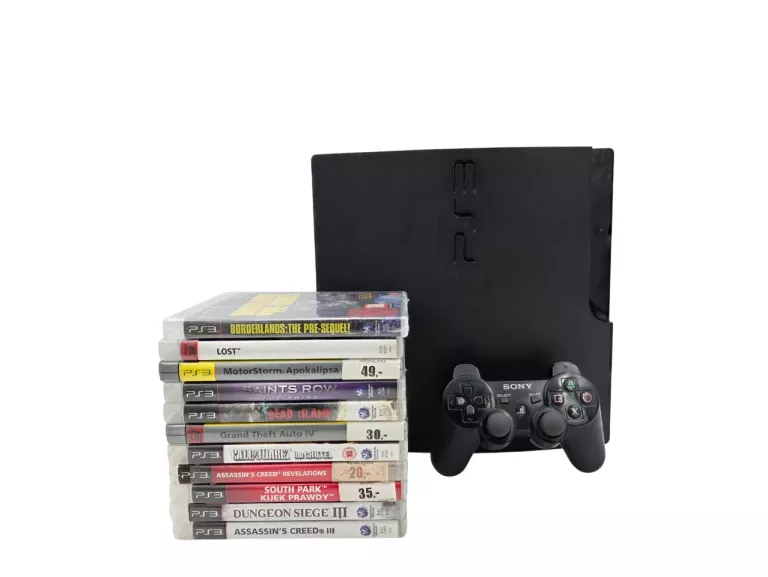 KONSOLA SONY PLAYSTATION 3 SLIM 320GB CECH-3003A 11 GIER + PAD