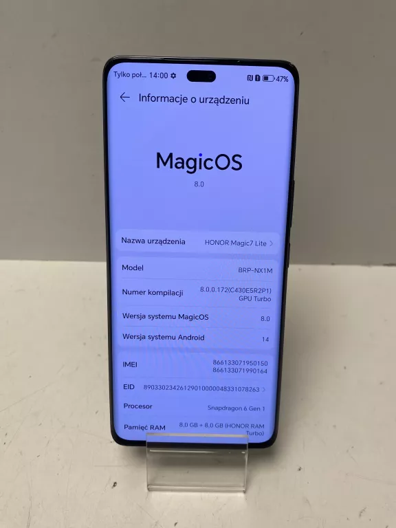 TELEFON HONOR MAGIC7 LITE 8/512GB OPIS