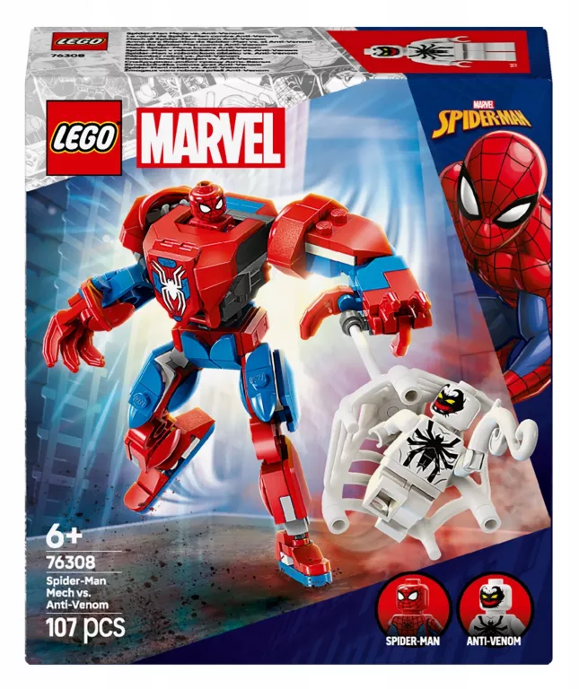 LEGO MARVEL MECH SPIDER-MANA KONTRA ANTI-VENOM 76308 FABRYCZNIE ZAPAKOWANE