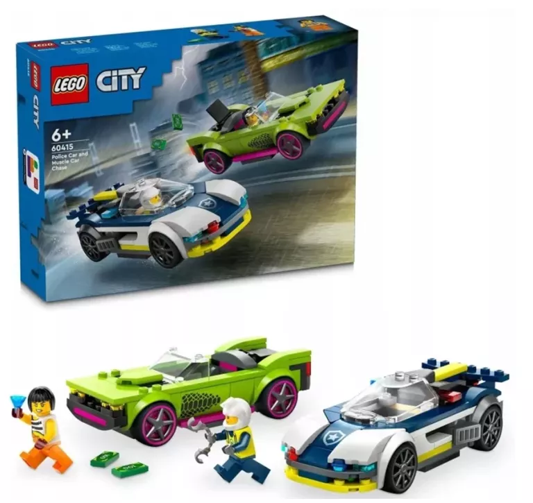LEGO CITY POŚCIG RADIOWOZU ZA MUSCLE CAREM 60415 FABRYCZNIE ZAPAKOWANE
