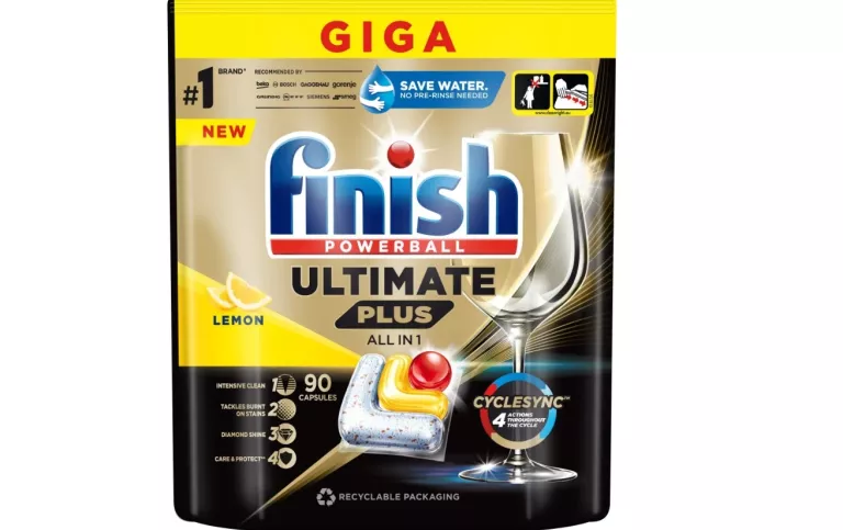 FINISH ULTIMATE PLUS LEMON KAPSUŁKI DO ZMYWARKI 90