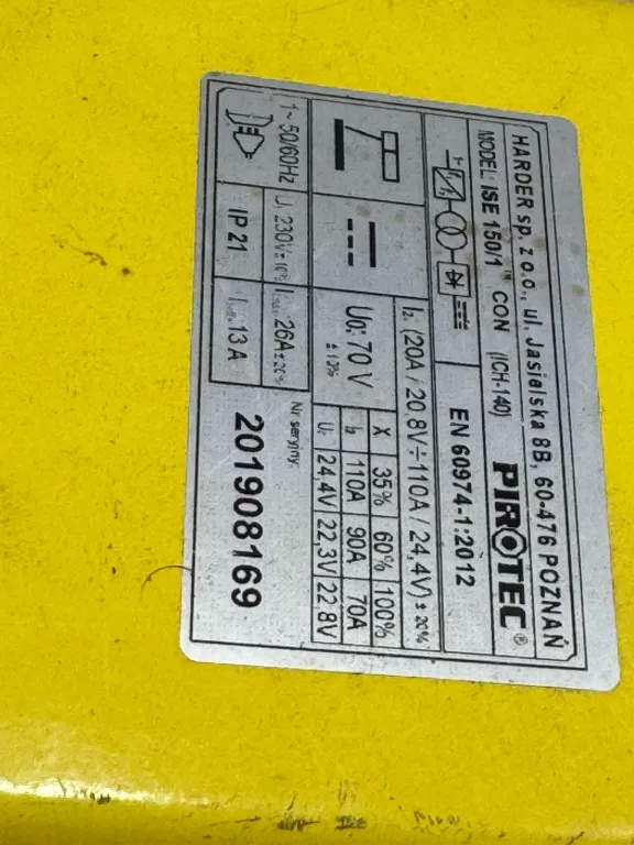 SPAWARKA TRANSFORMATOROWA PIROTEC 150/1